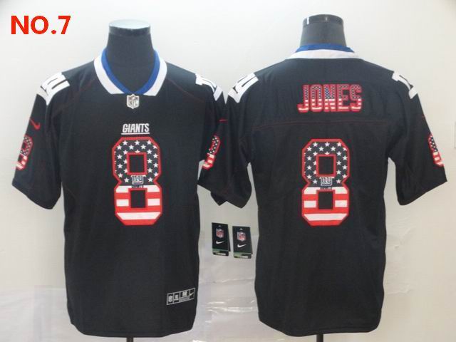  Men's New York Giants #8 Daniel Jones Jersey NO.7;